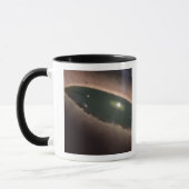 Een gat in een protoplanetaire, of planeet-vormend mok (Links)