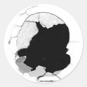 Eén gat ronde sticker