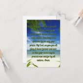 Een gebed dat God Glory Wenskaart geeft Kaart (Voorkant / Achterkant in situ)