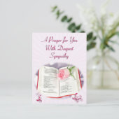 Een gebed dat met diepste sympathie komt briefkaart (Staand voorkant)