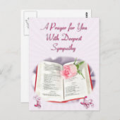 Een gebed dat met diepste sympathie komt briefkaart (Voorkant / Achterkant)