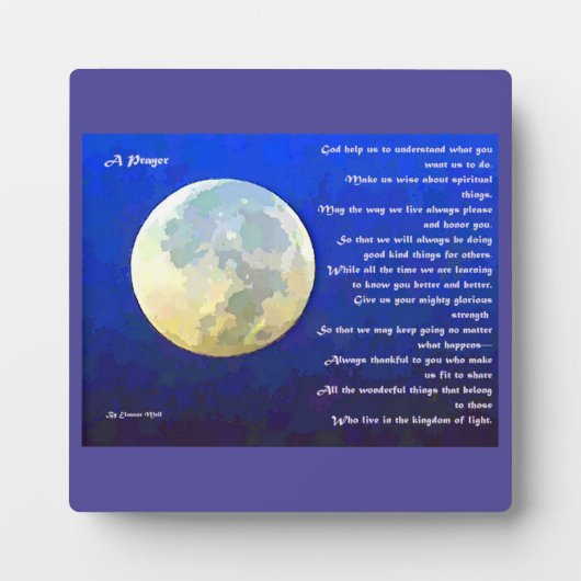 Een gebed fotoplaat (Voorkant)