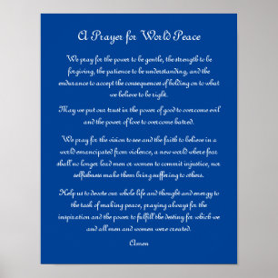 Een gebed voor de wereldvrede poster