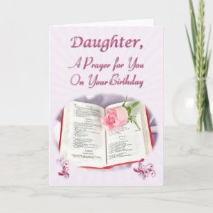 Een gebed voor een dochter op haar verjaardag kaart