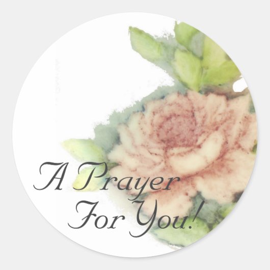 Een gebed voor jou! Sticker-Cust. Ronde Sticker (Voorkant)