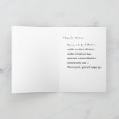 Een gebed voor Kerstmis Feestdagen Kaart (Binnen)