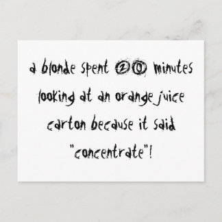 een geblondenconcentraat briefkaart