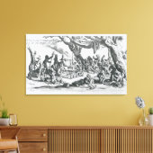 Een geboorte in een zigeunerkamp canvas afdruk (Insitu (Woonkamer))