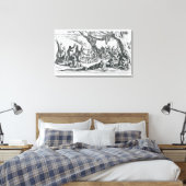 Een geboorte in een zigeunerkamp canvas afdruk (Insitu (Slaapkamer))