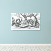 Een geboorte in een zigeunerkamp canvas afdruk (Insitu (Houten vloer))