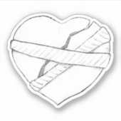 Een Gebroken Hart Herstellen Schets Sticker (Voorkant)