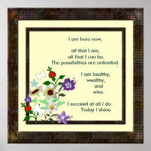 Een gedachte voor de dag poster