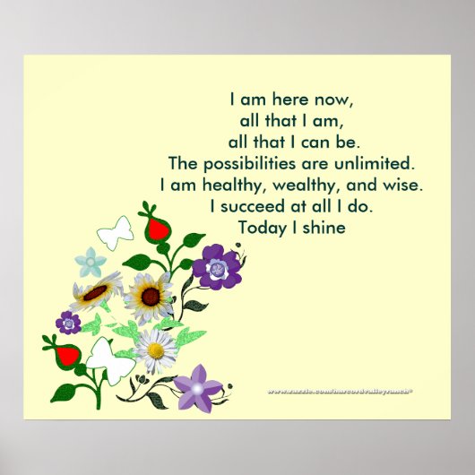 Een gedachte voor de dag poster (Voorkant)