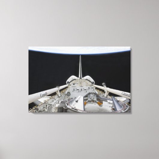Een gedeeltelijk uitzicht van Space Shuttle Canvas Afdruk (Voorkant)