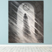 Een geest canvas afdruk (Insitu (Houten vloer))