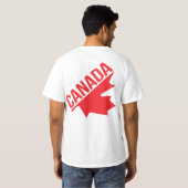 Een geest één team draaide Canada blad T-shirt (Achterkant volledig)