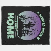 Een gehakt huis is een gelukkig thuis fleece deken (Voorkant (Horizontaal))