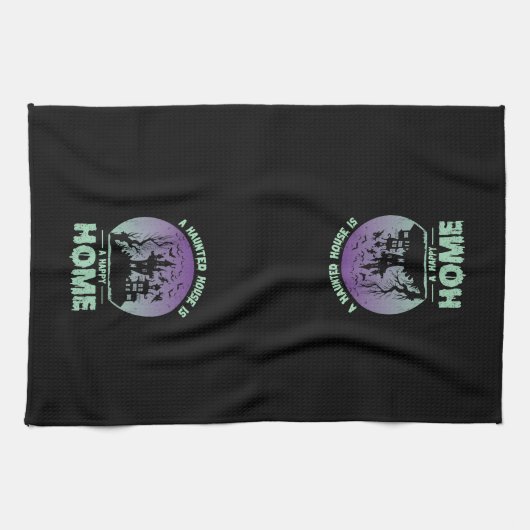 Een gehakt huis is een gelukkig thuis theedoek (Horizontaal)