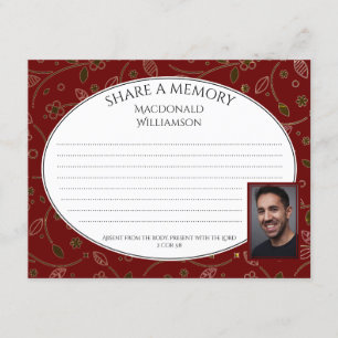 EEN GEHEUGEN DELEN Foto Funeral condoleense ka Kaart