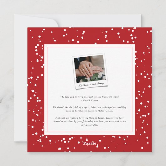 Een gehuwd kerstfeest 8 Foto modern huwelijk Feestdagenkaart (Achterkant)