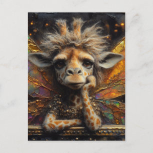 Een geïrriteerde giraffe fee briefkaart