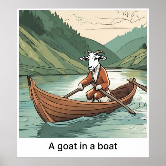 Een geit in een boot - Print (Voorkant)