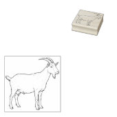Een geit 	rubberstempel (Gestempeld)