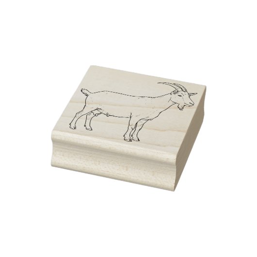 Een geit 	rubberstempel (Stempel)