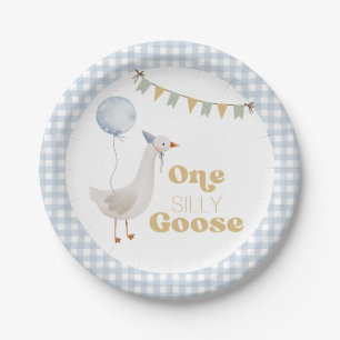 Een Gekke Gans 1e Verjaardag Papieren Bordje