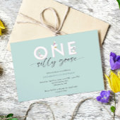 Een Gekke Gans 1e Verjaardag Schattige Kaart