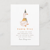 Een Gekke Gans 1e Verjaardagsfeest Bedankkaart (Voorkant)