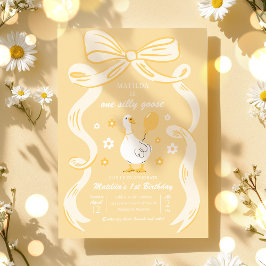 Een Gekke Gans 1e Verjaardagsfeest Lente Verjaarda Kaart