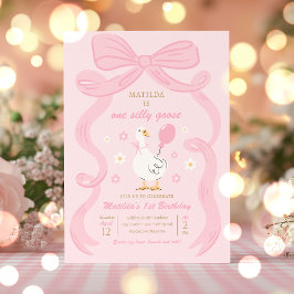 Een Gekke Gans 1e Verjaardagsfeest Lente Verjaarda Kaart