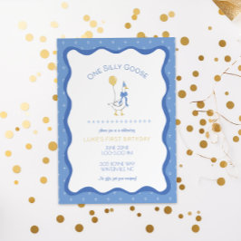 Een Gekke Gans Eerste Verjaardag Uitnodiging