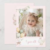 Een gekke gans Meisje Foto maandelijkse banner kaa Kaart (Voorkant / Achterkant)