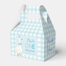 Een Gekke Gans Schattige Blue Boy Eerste Verjaarda Bedankdoosjes