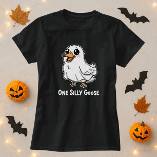 Een Gekke Gans Schattige Halloween Shirt; Ghost Go T-shirt