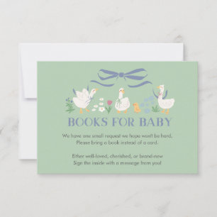 Een Gekke Goose Baby shower Boeken voor Baby Kaart Notitiekaartje