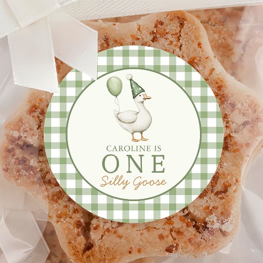 Een Gekke Goose Boy 1st Birthday Sticker