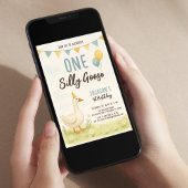 Een Gekke Goose Boy eerste verjaardag Kaart