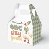 Een Gekke Goose Christmas Green 1st Birthday Bedankdoosjes (Voorkant Zijde)