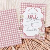 Een Gekke Goose Girl Cottagecore Roze 1e verjaarda Kaart