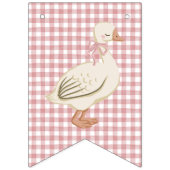 Een Gekke Goose Girl Cottagecore Roze 1e verjaarda Vlaggetjes (Eerste vlag)
