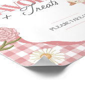 Een Gekke Goose Girl Pink Favors & Treats Sign Poster (Hoek)