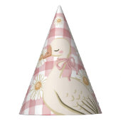 Een Gekke Goose Girl Roze Cottagecore Feesthoedjes (Voorkant)