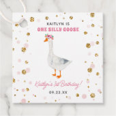 Een Gekke Goose Girls 1e verjaardagsfeestje Bedankjes Labels (Voorkant)