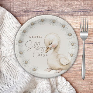 Een Gekke Goose Neutral Boho Baby shower Party Papieren Bordje