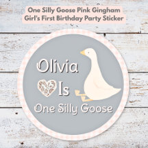 Een Gekke Goose Pink Gingham Girl's verjaardagsfee