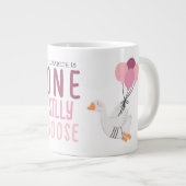 Een Gekke Goose Pink verjaardag Extra Grote Beker (Voorkant rechts)