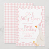 Een Gekke Goose roze Kaart (Voorkant / Achterkant)